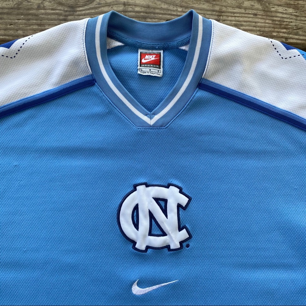 🔥Vintage 90s Nike North Carolina Warm-Up Jersey L - Picture 3 of 6